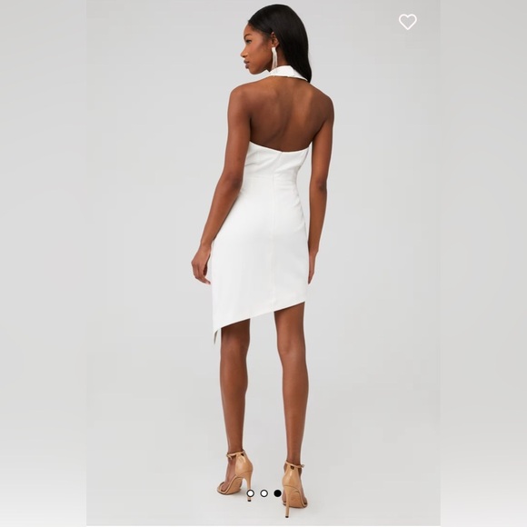Elliatt White Halter Cocktail Dress Size Medium - Picture 2 of 7